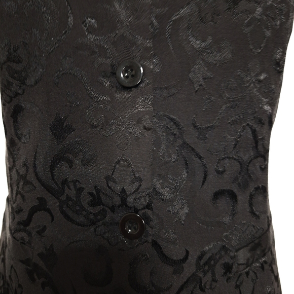 Grace Karin NEW Black Jacquard Steampunk Preppy Victorian Vest Size L - Picture 9 of 14